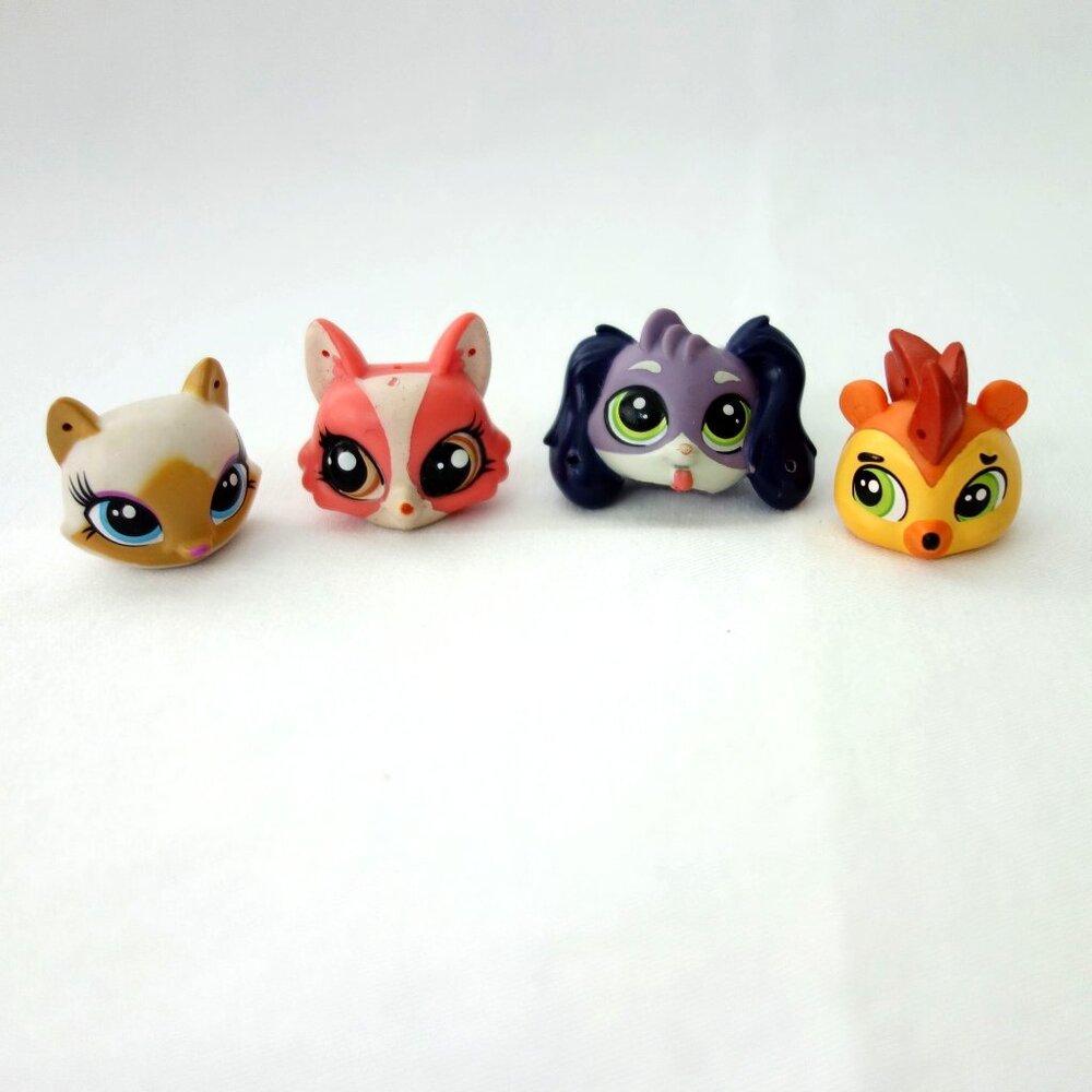Authentic Littlest Pet Shop‎ LPS Mixed Lot of 4 Heads Only